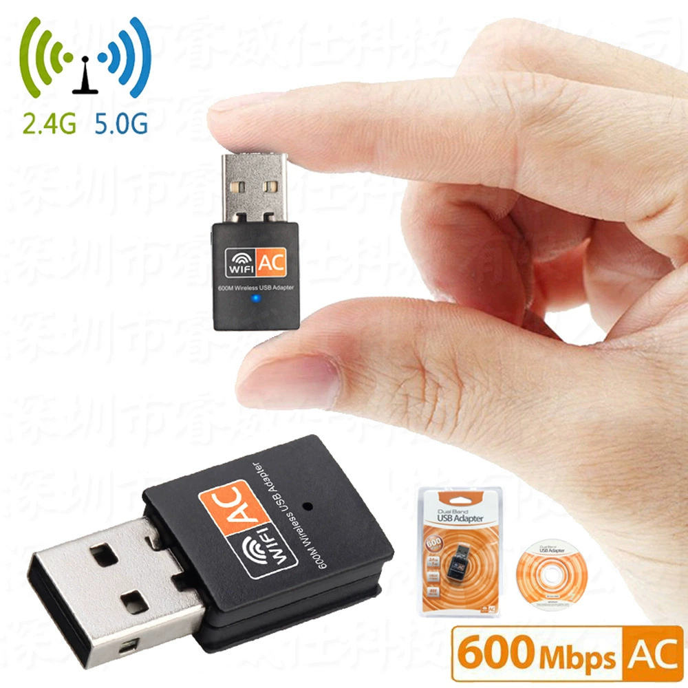 USB-адаптер 600 МГц двухдиапазонный беспроводной сетевой карты, внешний 5G USB Wi-Fi приемник передатчик RTL8811CU