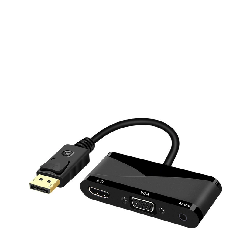 Кросс-снабжение DisplayPort к HDMI VGA с аудио 4K конвертер, вывод USB на одном экране