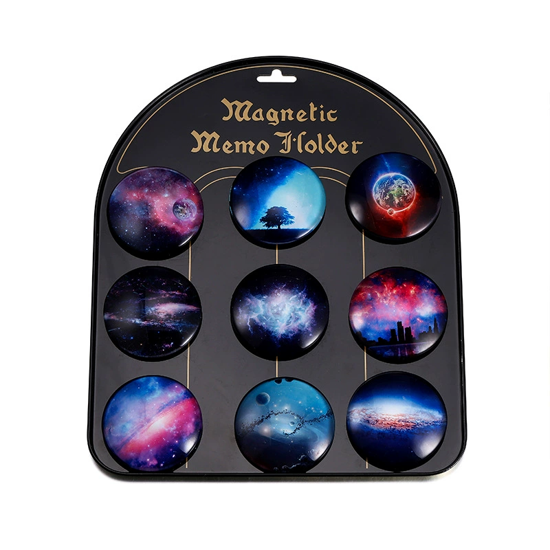 Magnetic transparent glass fridge magnet