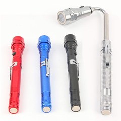 Factory Direct Sale 3-LED Telescopic Flashlight Dual Magnet Car Inspection and Retrieval Tool Antenna Light Curved Soft Tube Work Light