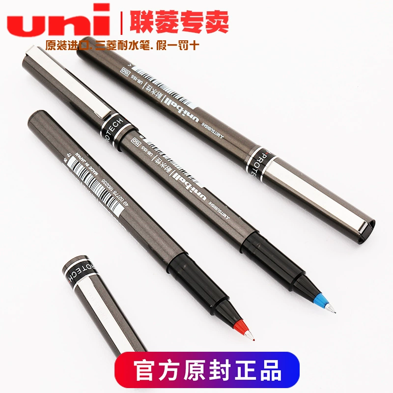 Японская UNI Mitsubishi Гулевая ручка UB-155 на водной основе шариковая ручка подпись 0,5 мм пуля красный синий черный ручка оптом