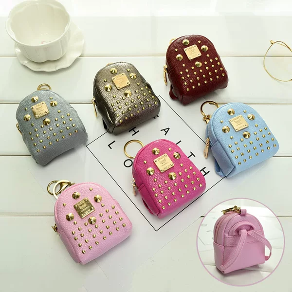 Student Small Wallet Female Internet Celebrity Small School Bag with Keychain All-In-One Coin Mini Coin Purse Versatile