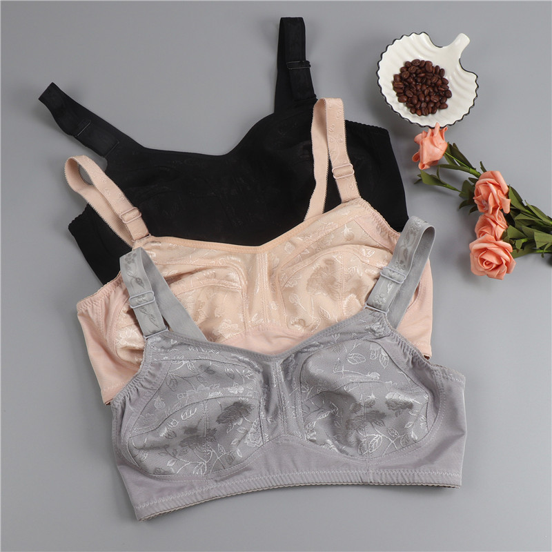 Cross-Border D Cup Plus-Size Women's Ultra-Thin Bra for Large Busts, Comfortable Lift, Full Coverage, Gathering Effect, Wireless Bra
