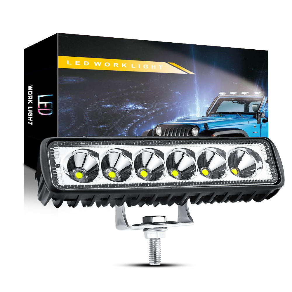 DXZ汽车LED工作灯6英寸一字型6led18W改装灯工程射灯日间行车雾灯