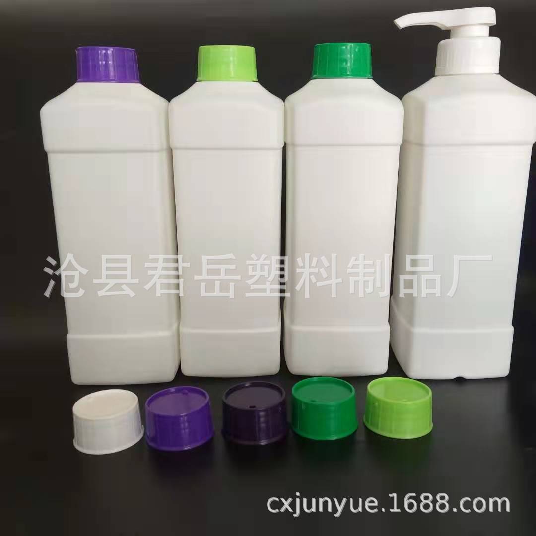 销售500ml1000ml消毒液塑料瓶PE方形塑料瓶化工瓶清洁剂洗衣液分