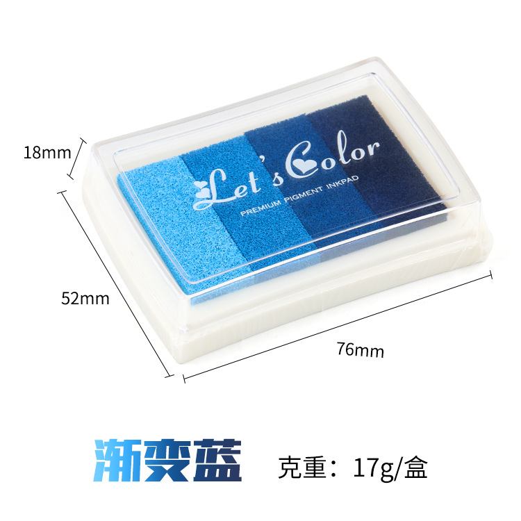 DIY cambio Arco Iris gradiente cóncavo cintura inkpad Arco Iris sello de color con inkpad 6 colores opcionales