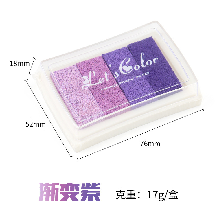 DIY cambio Arco Iris gradiente cóncavo cintura inkpad Arco Iris sello de color con inkpad 6 colores opcionales