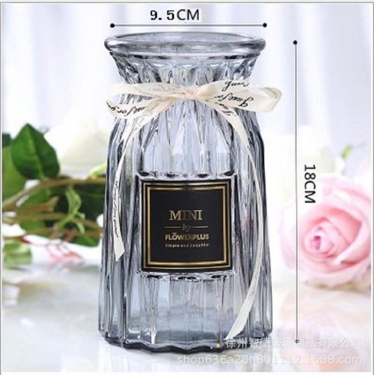 Al por mayor simple origami florero de cristal de color florero simple decoración de la sala de estar florero hidropónico florero