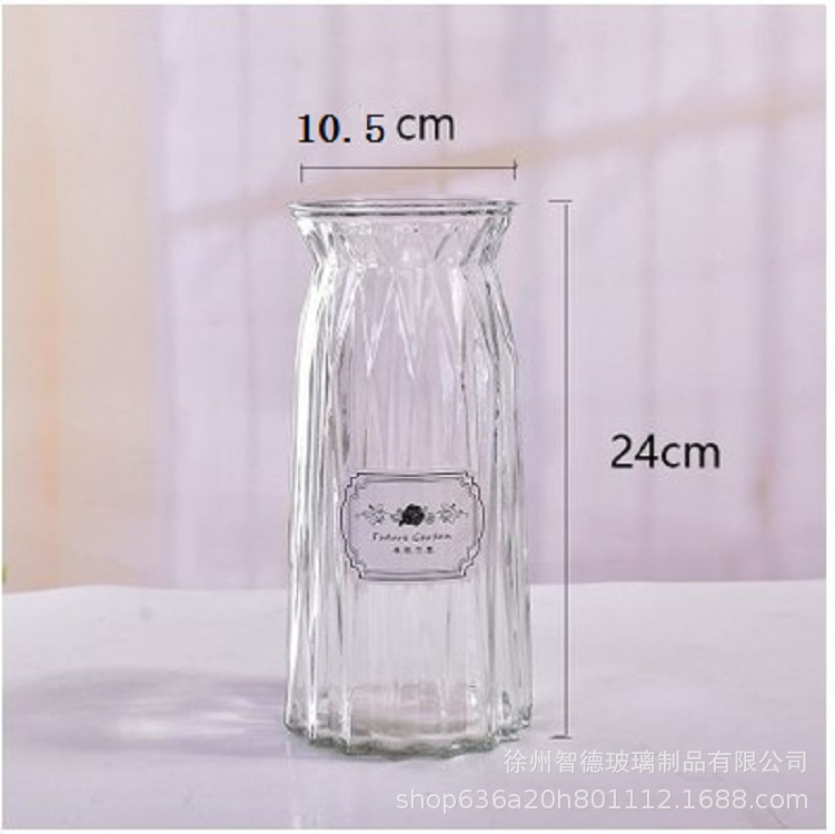 Al por mayor simple origami florero de cristal de color florero simple decoración de la sala de estar florero hidropónico florero