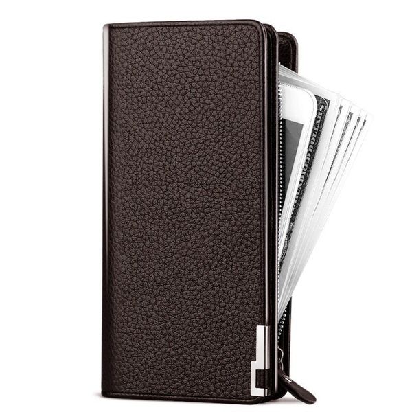 Long short wallet with zipper
