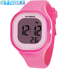 厂货SYNOKE果冻韩版手表男女学生电子表防水七彩夜光硅胶情侣