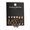 Set, metal earrings, simple and elegant design