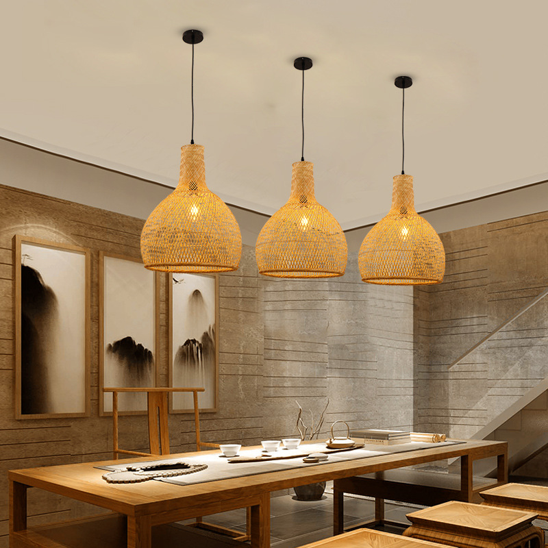 Chino araña de bambú creativo japonés Zen cama y desayuno té casa restaurante olla caliente restaurante Sudeste Asia araña Bambú