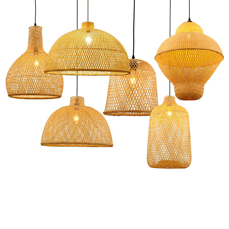 Chino araña de bambú creativo japonés Zen cama y desayuno té casa restaurante olla caliente restaurante Sudeste Asia araña Bambú