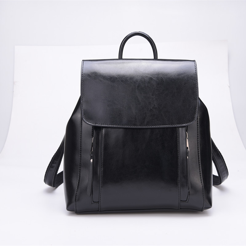 Women's Backpack, High-quality Genuine Leather Large Capacity Multi Interval Student Backpack, Can Be Slung Over One Shoulder._voghion.com