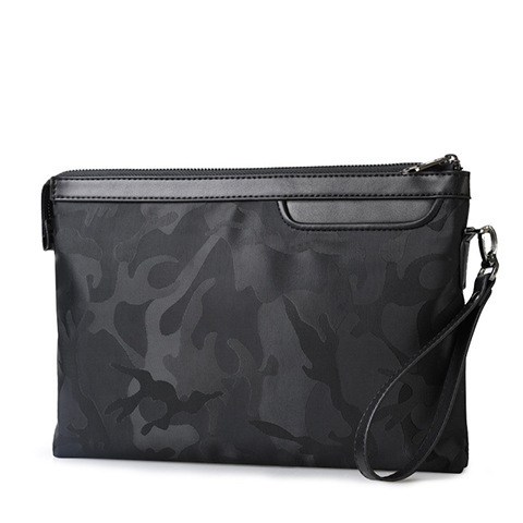 Factory direct supply of cross-border men's handbags, men's bags, zipper wallets, envelope bags, Oxford cloth casual wrist bags, one-piece