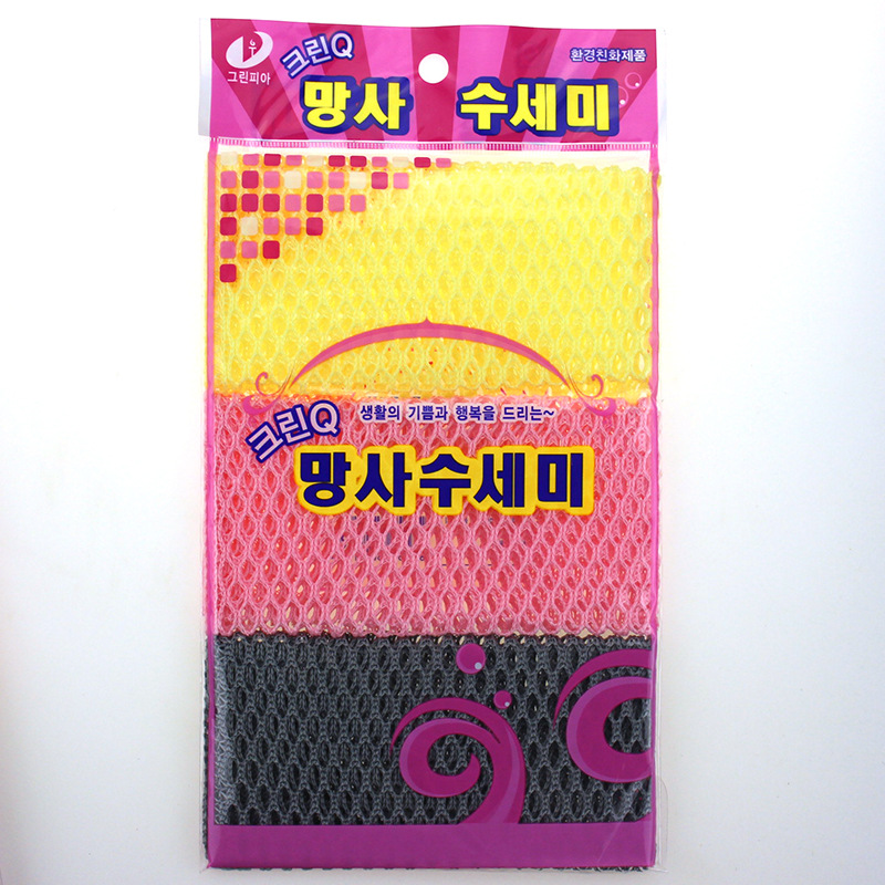 Corea del Sur importó 3P malla de tela antiadherente aceite fácil espuma no duele olla toalla maifan piedra olla especial trapo