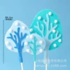 Felt tree blue-white hairy ball 3-piece set (retail 3.5)