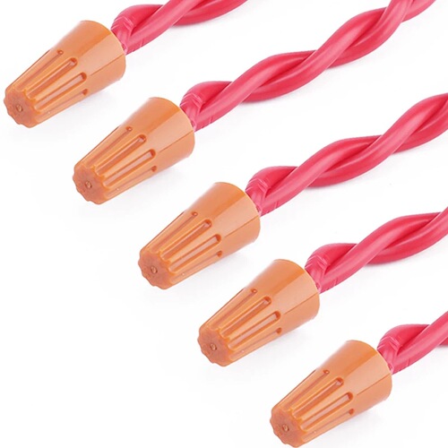 Open terminal European standard spring spiral type P1 terminal cap PP material red rotating wire connection cable terminal cap