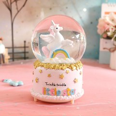 Creative Unicorn Crystal Ball Music Box Music Box for Children Girls Student Gifts New Year Gift Boutique