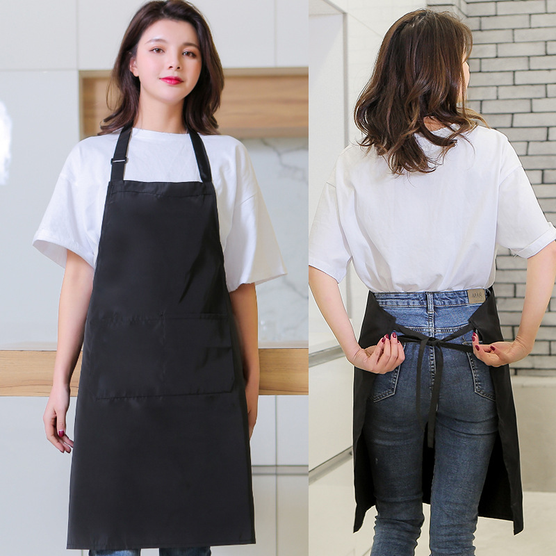 Comercio exterior a prueba de aceite impermeable delantal cocina tienda materna e infantil piscina tienda de lavado de coches guardapolvos Halter en forma de H delantal al por mayor