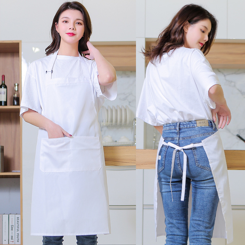 Comercio exterior a prueba de aceite impermeable delantal cocina tienda materna e infantil piscina tienda de lavado de coches guardapolvos Halter en forma de H delantal al por mayor