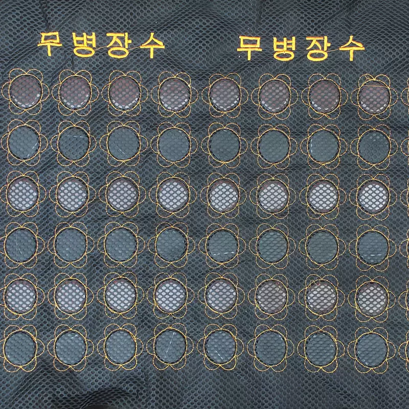 现货批发玉石艾灸垫片六排靠背坐垫玉石片50mm托玛琳片锗石片