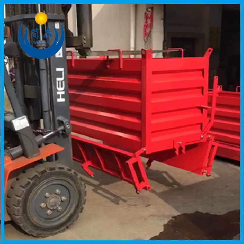 自卸式铁屑箱/车 移动式铁屑车 叉车专用储存废料箱 金属周转箱