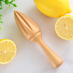 Manual Beech lemon juicer unpainted solid wood lemon cone kitchen baking supplies log squeezing juice tool