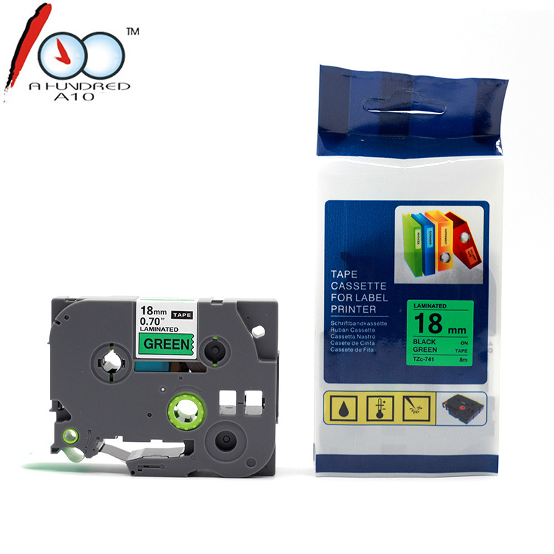 Cinta compatible Brother TZe-641 – Etiquetas de 18 mm, tubo termocontraíble y código de barras