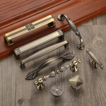 中式柜门拉手新中式抽屉橱柜衣柜门把手仿古家具柜子青古铜色拉手