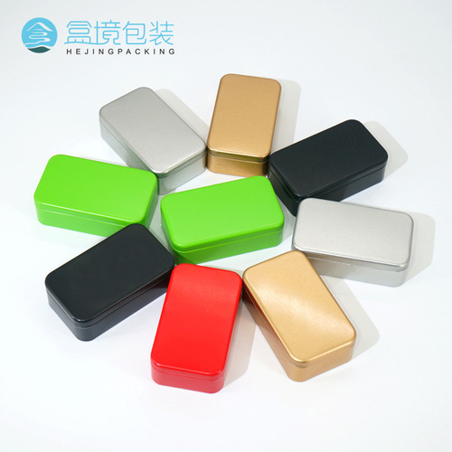 Small frosted metal square tea can food black tea tea packaging gift box wholesale tin box