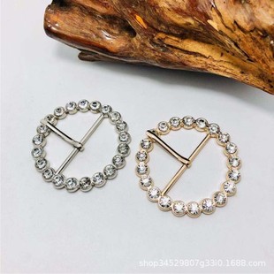 New trend diamond round pin buckle belt accessories hardware Japanese buckle circle D buckle clothing hardware accessories