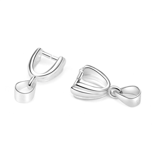 925 sterling silver pendant buckle head melon seed buckle clip jade buckle accessories crystal diy jade pendant clip buckle manufacturer wholesale direct sales