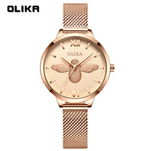 时尚小蜜蜂手表女抖音网红爆款小清新学生手表女防水石英女士手表