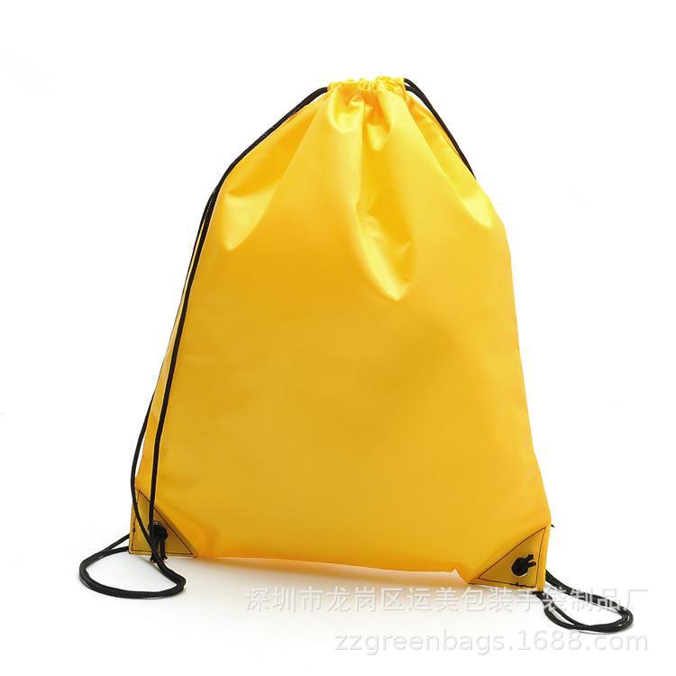 涤纶束口袋制作牛津布双肩抽绳拉绳背包袋订logo运动学生培训包
