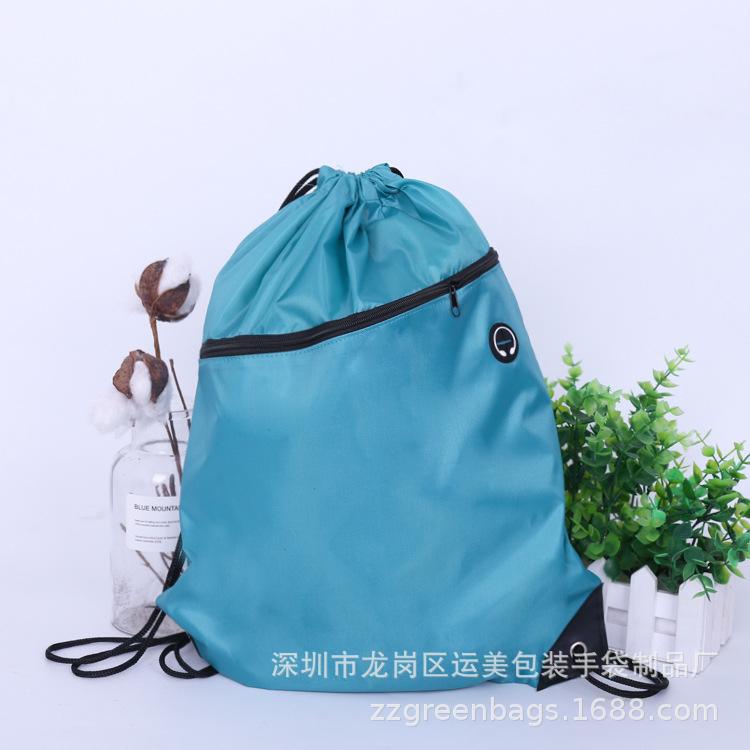 厂家批发210D涤纶袋口拉绳牛津布涤纶抽绳束口袋批发印刷logo