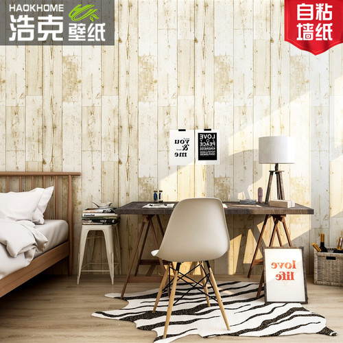 wallpaper3D retro imitation wood grain pvc sticky wallpaper restaurant bedroom decoration background wall dormitory wallpaper