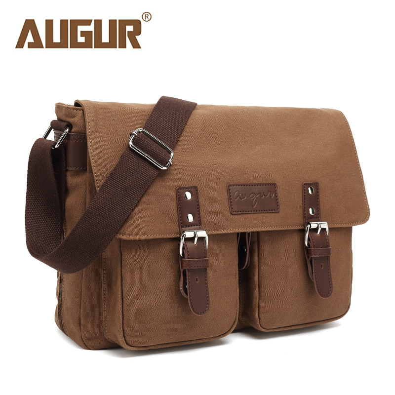 Transfronteriza nueva bolsa de lona bolsa de hombro de los hombres bolsa de mensajero retro casual mensajero estudiante mochila unisex