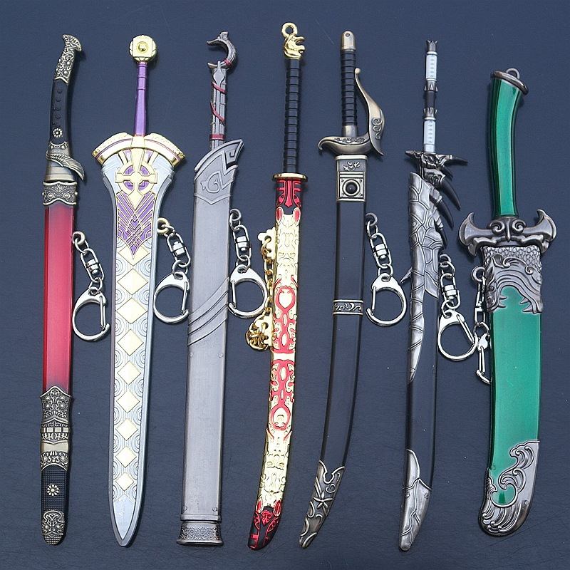Destiny Ancient Famous Sword Weapon Xuanyuan Sword Magic Sword Taiji Sword Han Sword Qin Shihuang Weapon Keychain