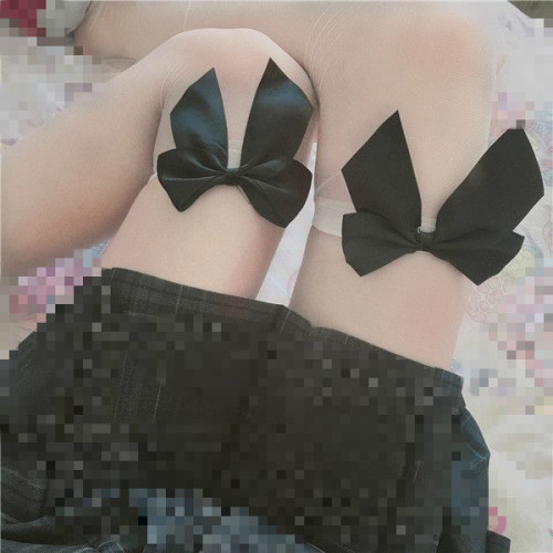 Thin bow black stockings stockings internet celebrity trendy JK cute white stockings loli thin stockings