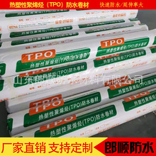 TPO防水卷材2mm防潮材料热塑性聚烯烃高分子厂房屋顶楼顶自粘卷材