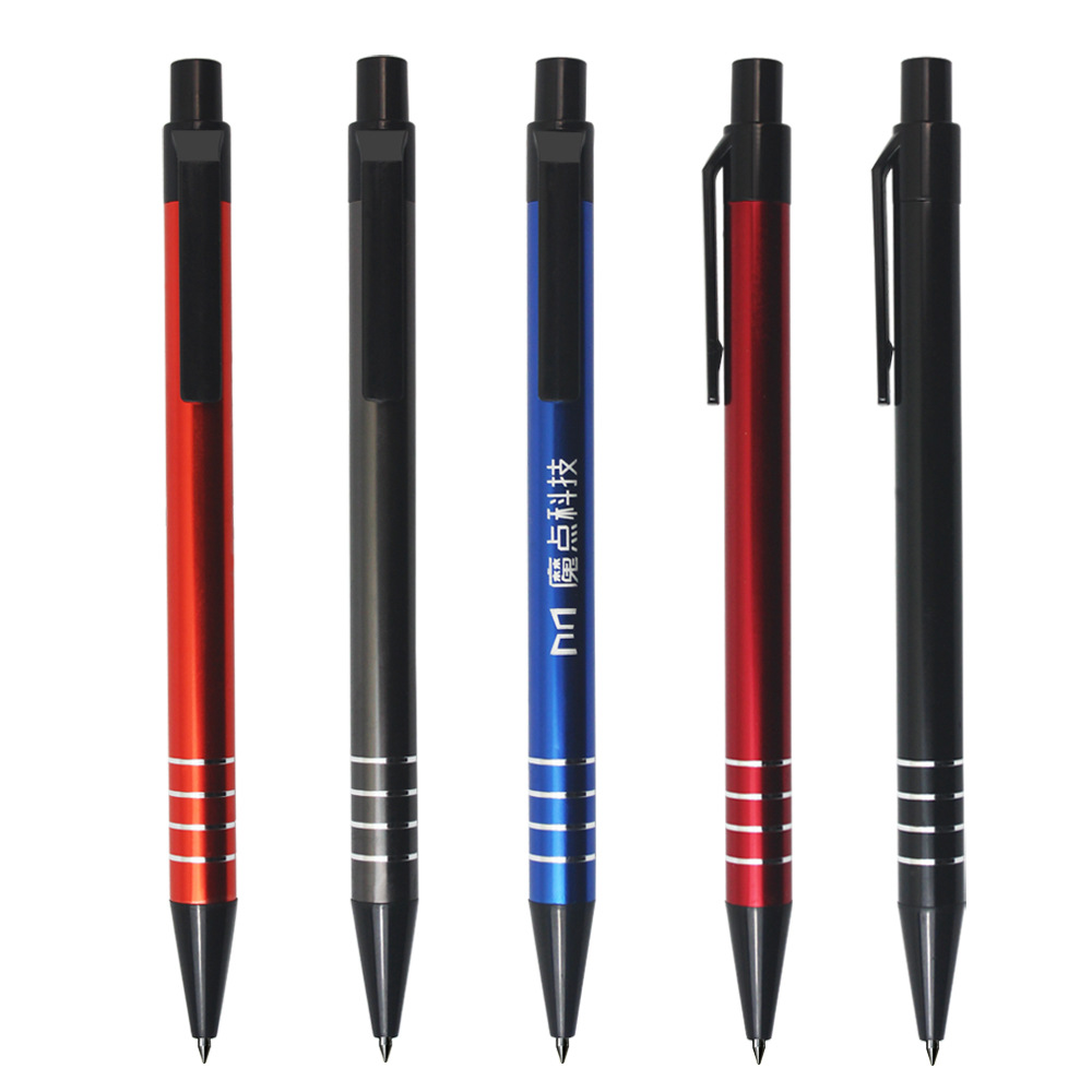 WDL/wandeli publicidad pluma láser letras logo color anillo de metal regalo de negocios pluma de prensa bolígrafo