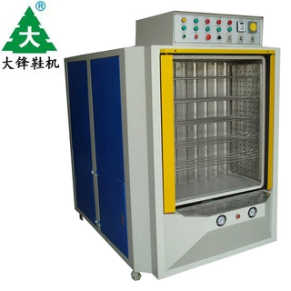 广东制鞋机设备工厂直供两箱旋转式蒸汽真空加硫定型机真空加硫机