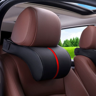 Cushion Car Pillow Interior Supplies Headrest - headrest-black-red-belt