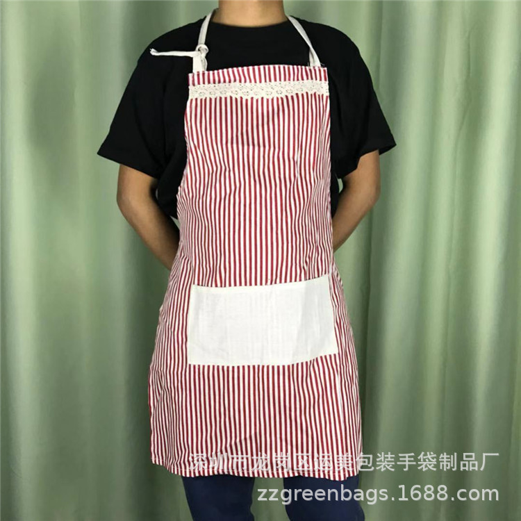 围裙可印logo厨房火锅水果花店广告服务员做饭工作服纯棉男女