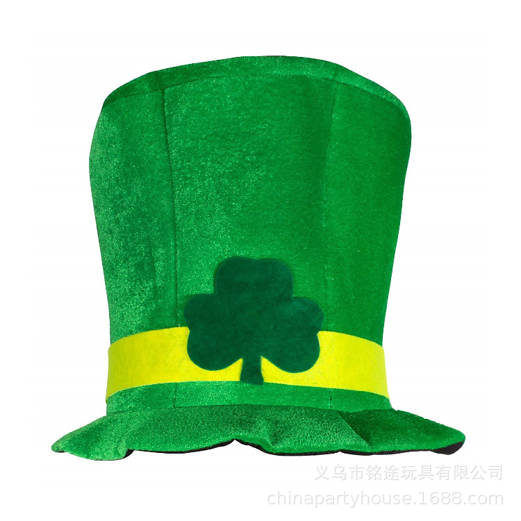 Decoraciones del Día de San Patricio trébol sombrero irlandés Festival gafas etiqueta insignia pulsera cadena traje