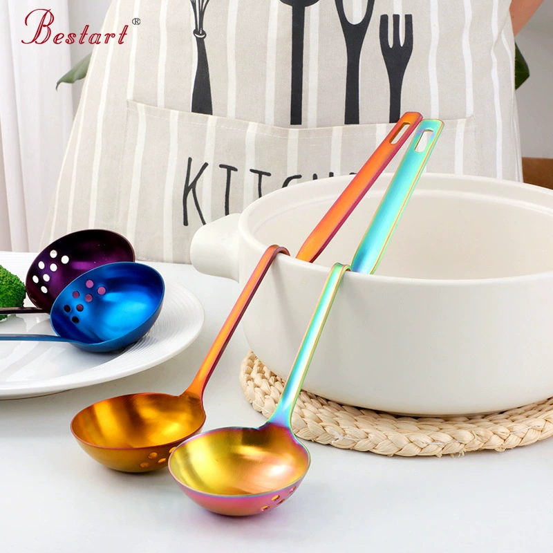 Ресторан Кухонная утварь Горячий горшок Ложка Висит Новый продукт 304 Ложка для супа из нержавеющей стали Дуршлаг Интегрированный дуршлаг Кулинарная ложка