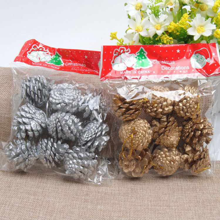 Christmas Decoration Pine Cone 4cm9 Pack Coated Natural Pine Cone Gold Silver Christmas Supplies Pendant Christmas Supplies Christmas Decoration Pine Cone 4cm9 Pack Coated Natural Pine Cone Gold Silver Christmas Supplies Pendant Christmas Supplies