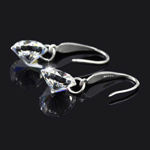 AAA zircon loose diamonds, elegant female personalized ear hooks, Korean style fashionable long earrings, cute princess earrings